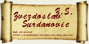 Zvezdoslav Surdanović vizit kartica